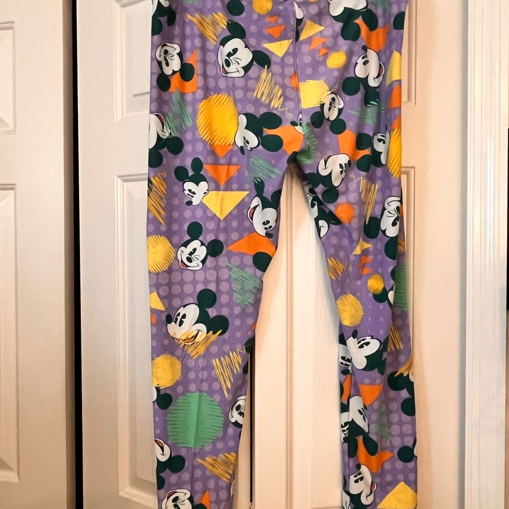 Colorful LuLu Roe Tall & Curvy Mickey Mouse Leggings